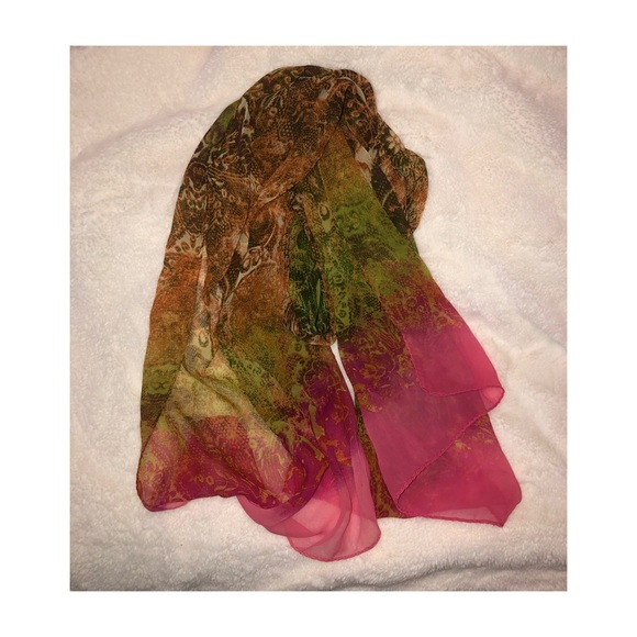 Accessories - Multicolor Silk-Like Scarf